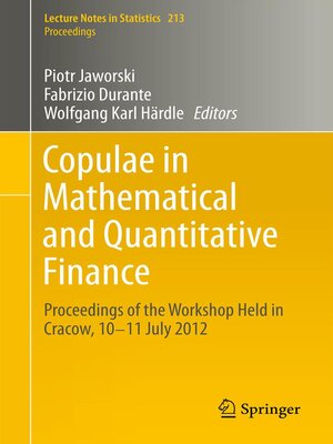 cover image of Copulae in Mathematical and Quantitative Finance